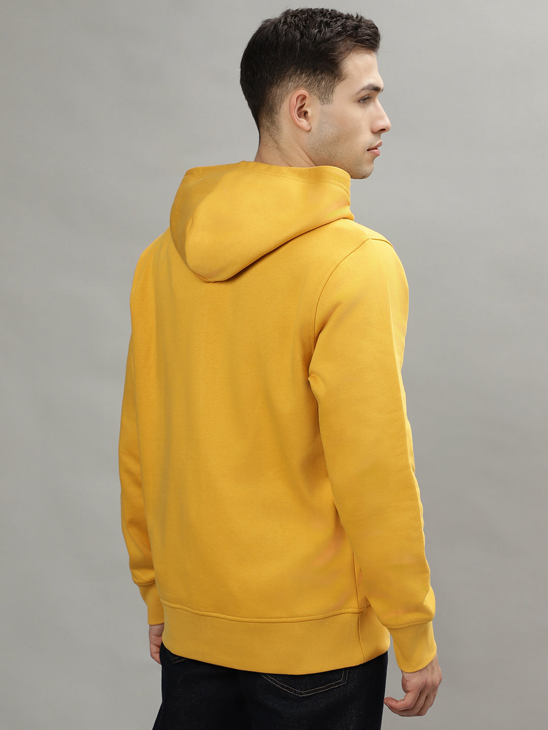 Gant Men Yellow Solid Hooded Long Sleeves Sweatshirt