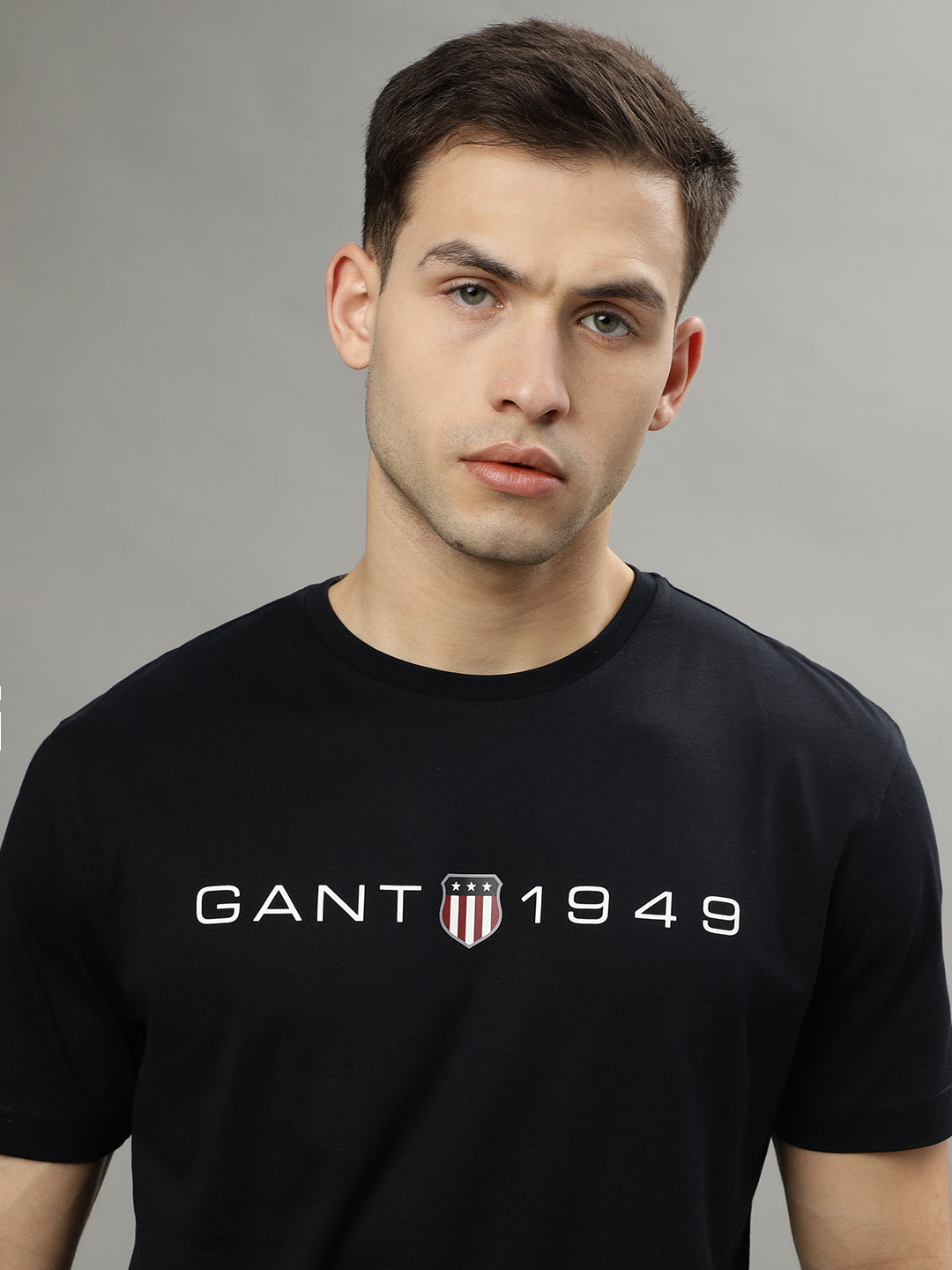 Gant Black Fashion Logo Regular Fit T-Shirt