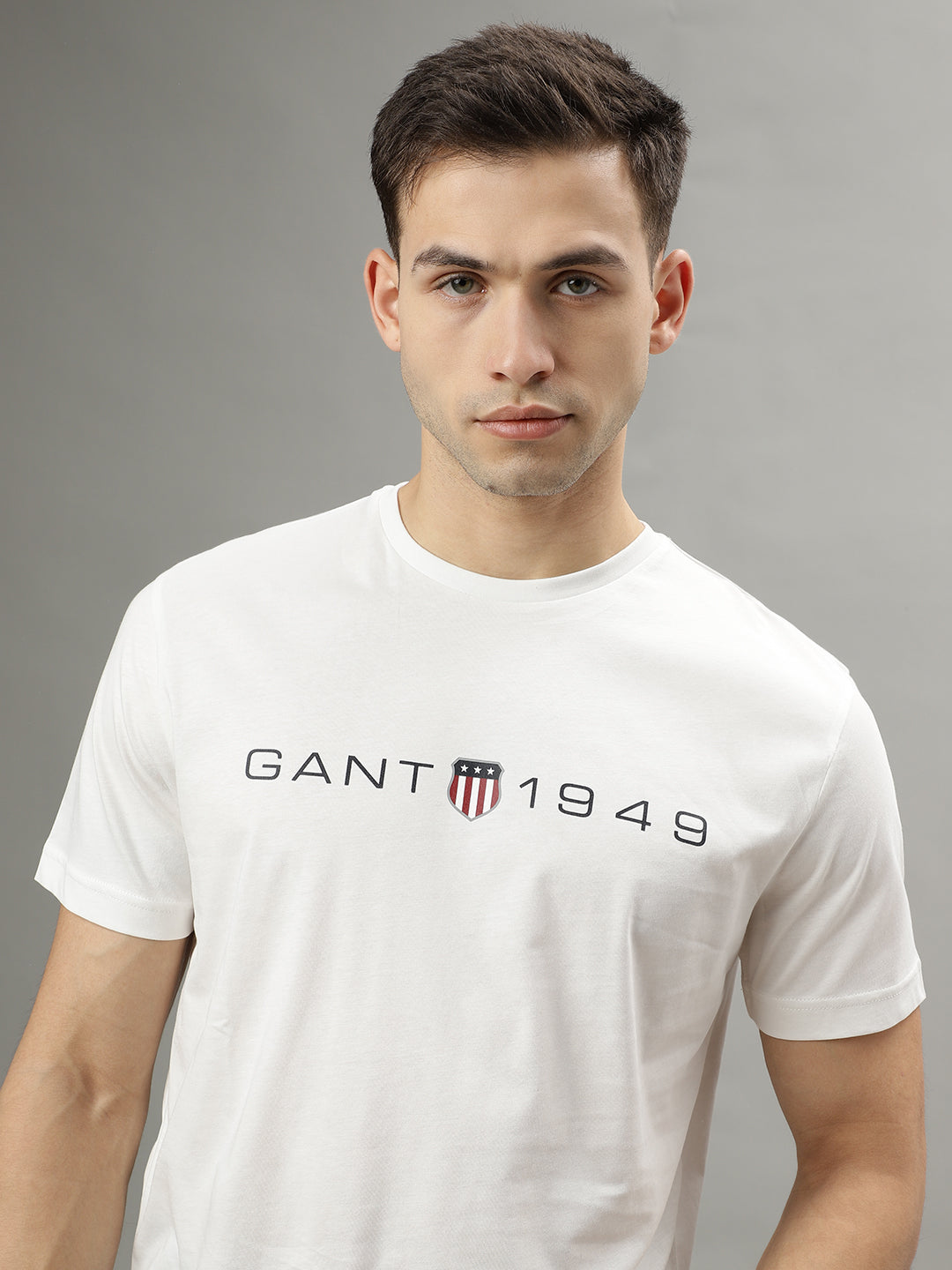 Gant Off White Fashion Logo Regular Fit T-Shirt