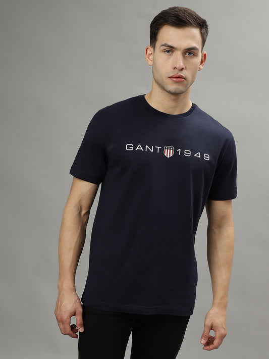 Gant Blue Fashion Logo Regular Fit T-Shirt