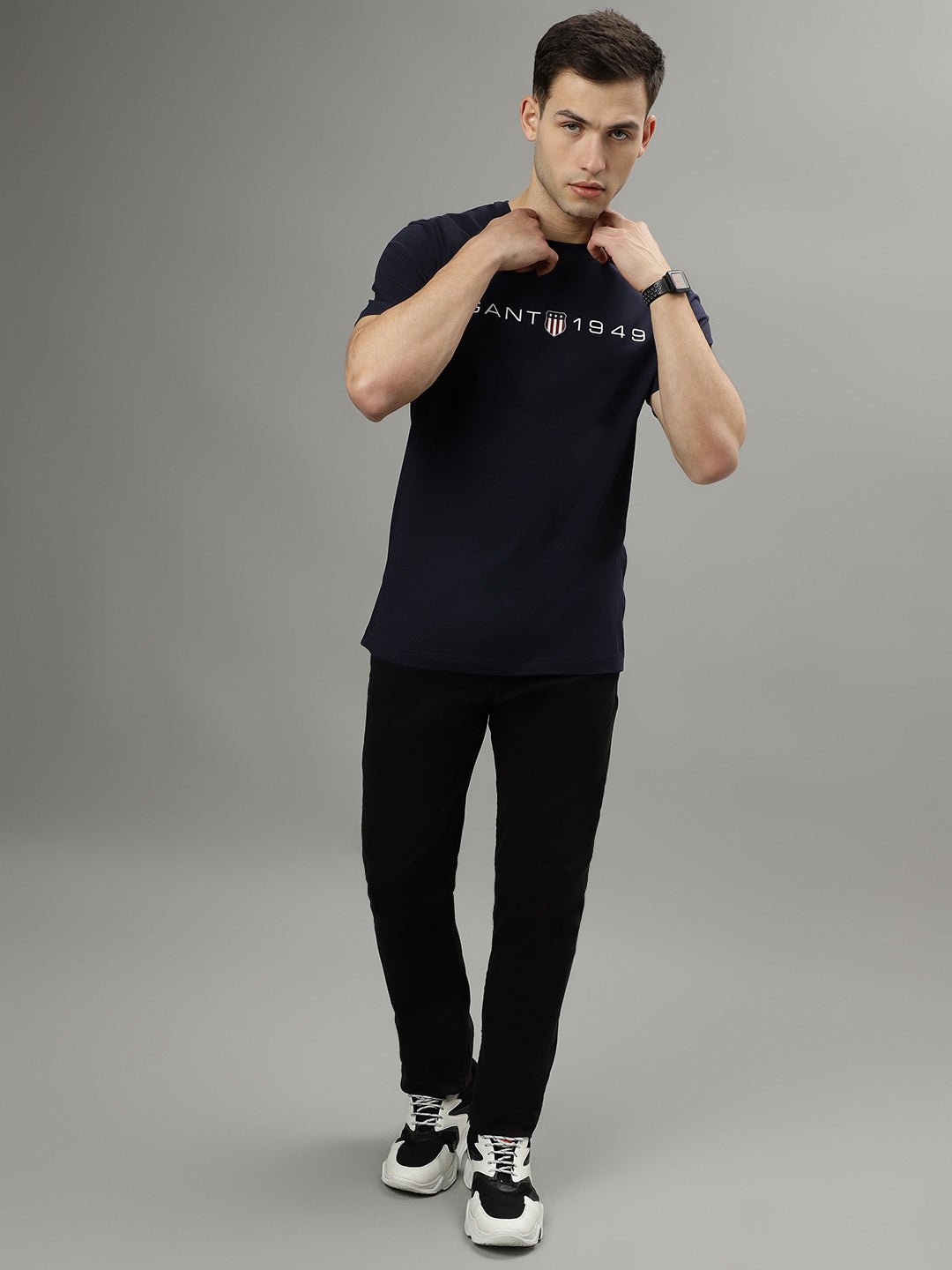 Gant Blue Fashion Logo Regular Fit T-Shirt