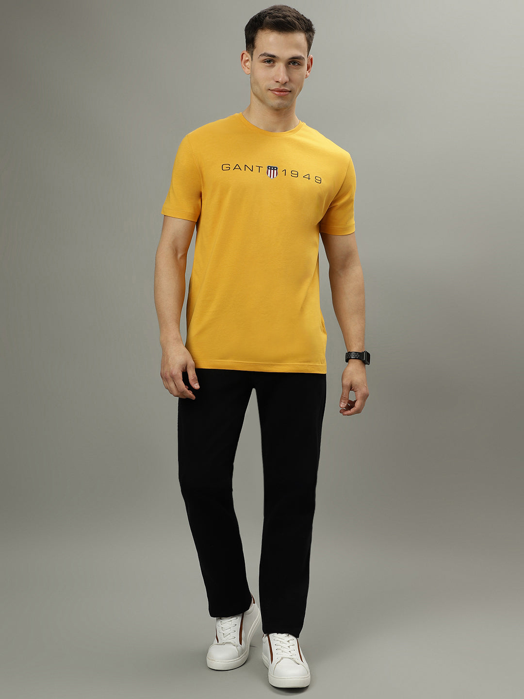 Gant Yellow Fashion Logo Regular Fit T-Shirt