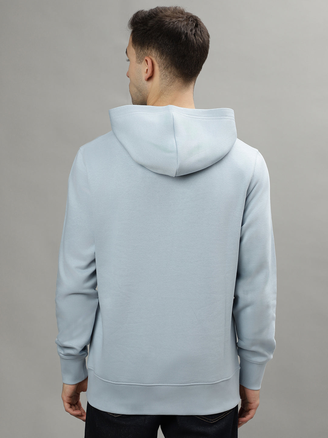 Gant Men Blue Solid Hooded Long Sleeves Sweatshirts