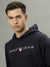 Gant Men Navy Blue Solid Hooded Long Sleeves Sweatshirts