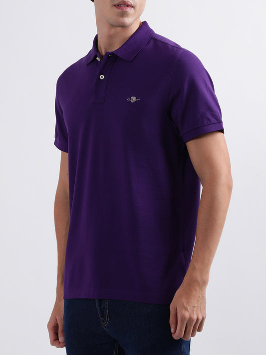 Gant Purple Regular Fit Polo T-Shirt