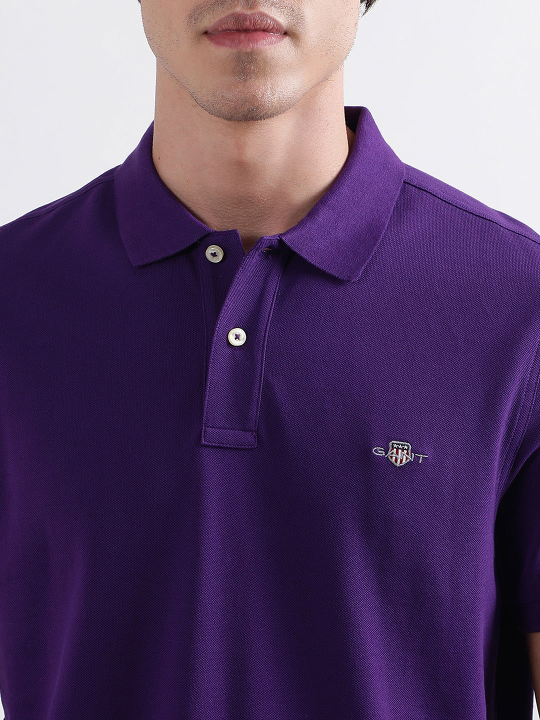 Gant Purple Regular Fit Polo T-Shirt