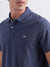 Gant Blue Melange Regular Fit Polo T-Shirt