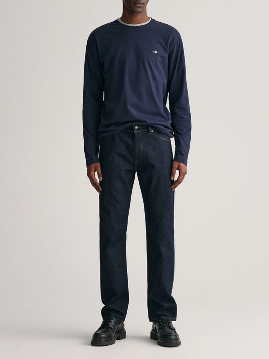 Gant Men Solid Regular Fit Jeans