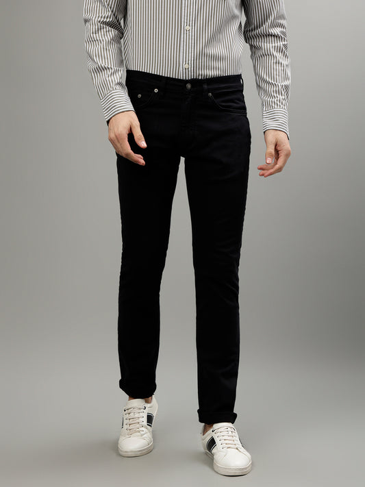 Gant Men Black Solid Slim Fit Jeans