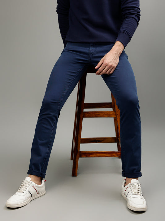 Gant Men Blue Solid Slim Fit Jeans