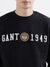 Gant Men Black Solid Full Sleeves Round Neck Sweatshirt