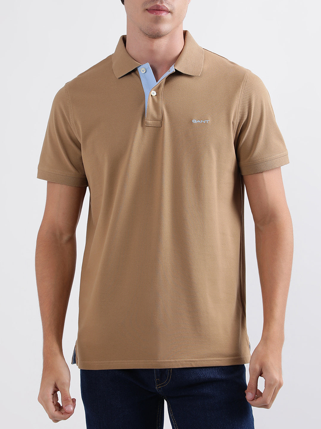 Gant Warm Khaki Regular Fit Polo T-Shirt