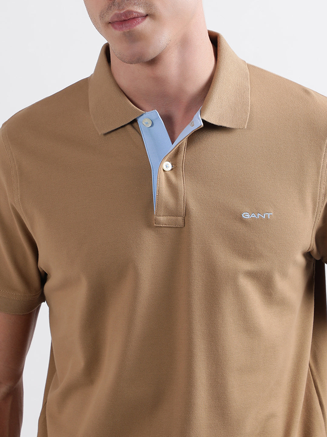 Gant Warm Khaki Regular Fit Polo T-Shirt