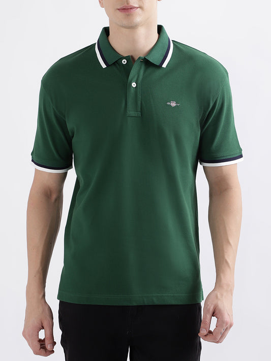 Gant Forest Green Fashion Relaxed Fit Polo T-Shirt