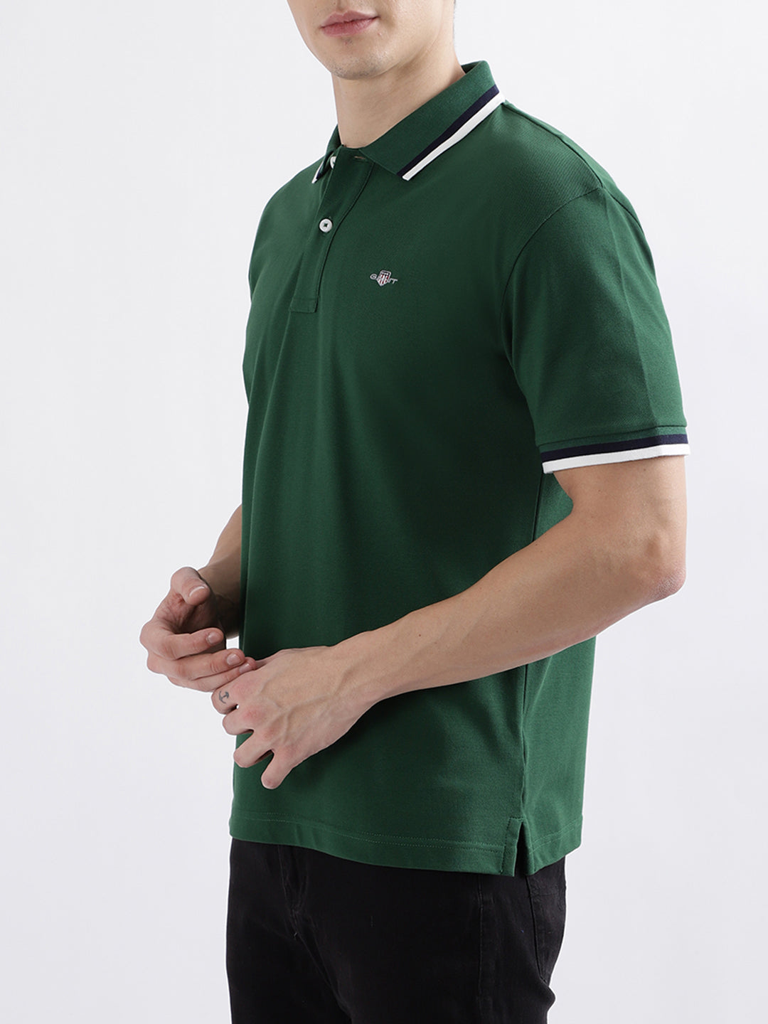 Gant Forest Green Fashion Relaxed Fit Polo T-Shirt