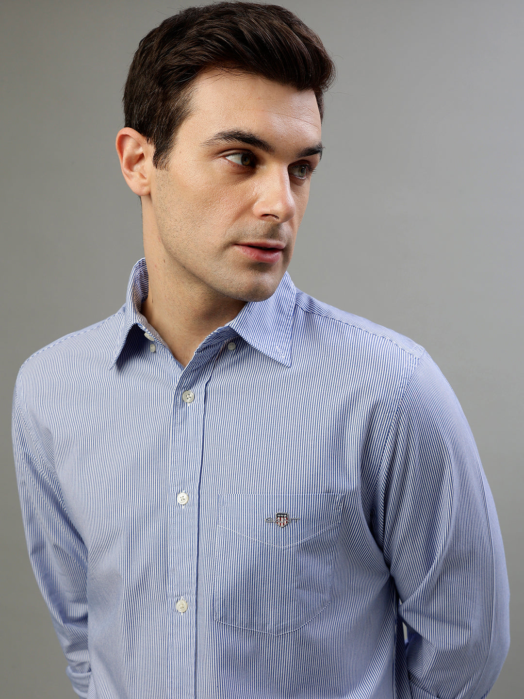 Gant Blue Fashion Striped Regular Fit Shirt