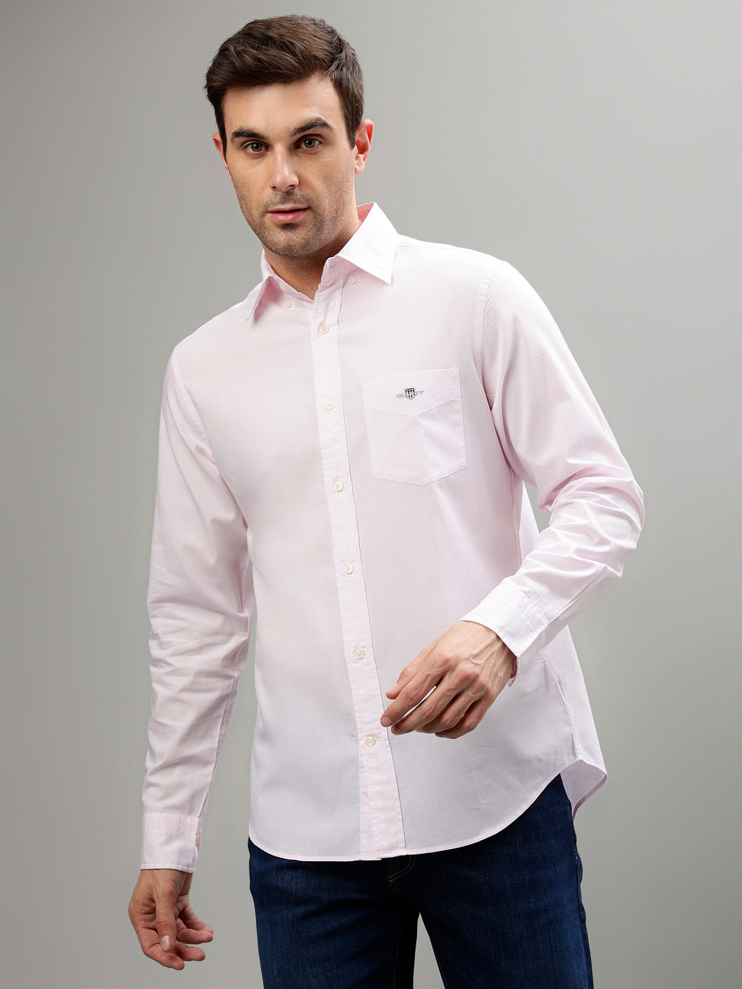 Gant Light Pink Fashion Striped Regular Fit Shirt