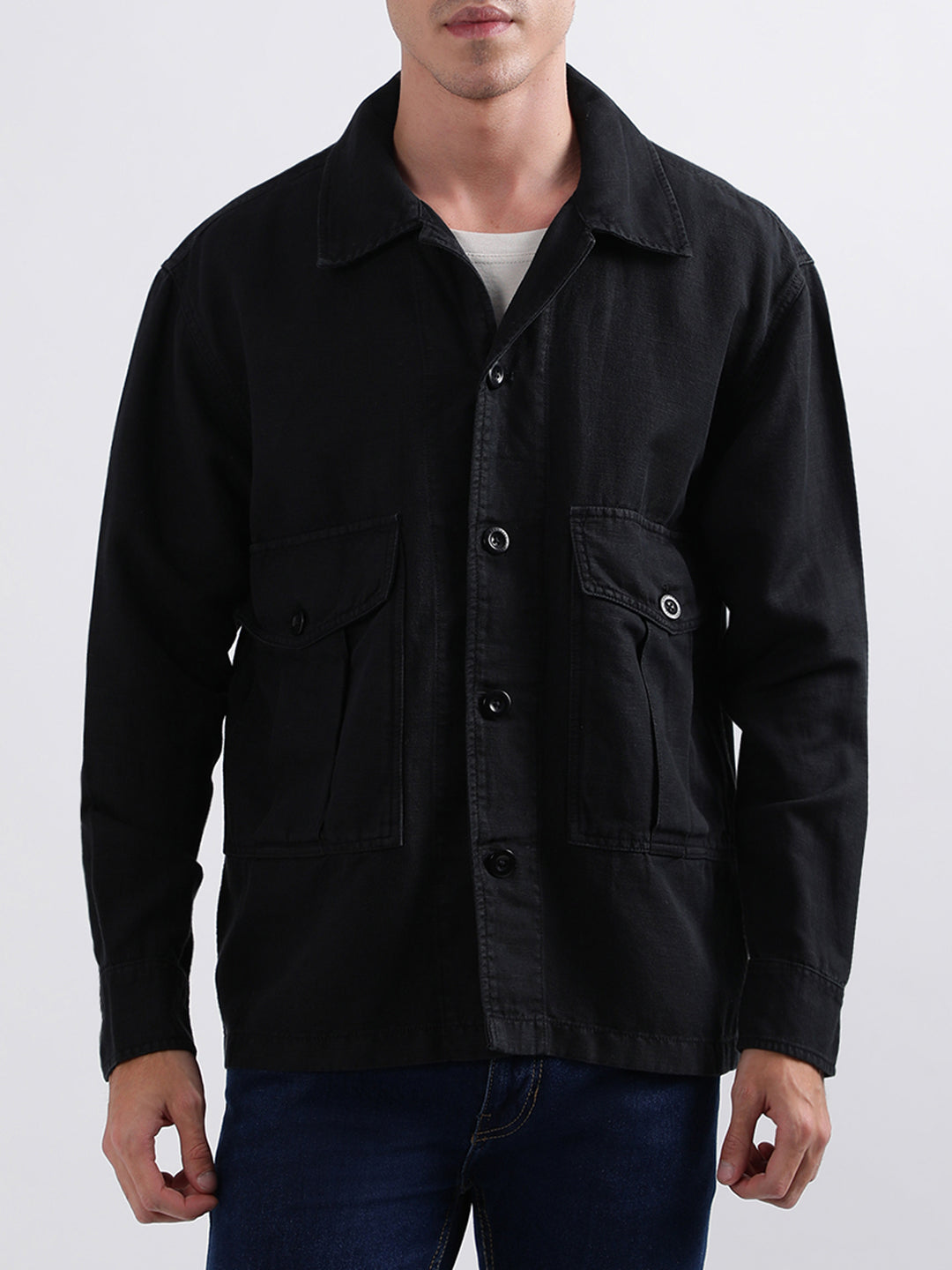 Gant Men Black Solid Jacket