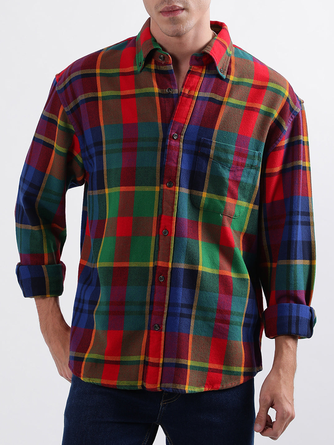 Gant Rich Red Checked Regular Fit Shirt