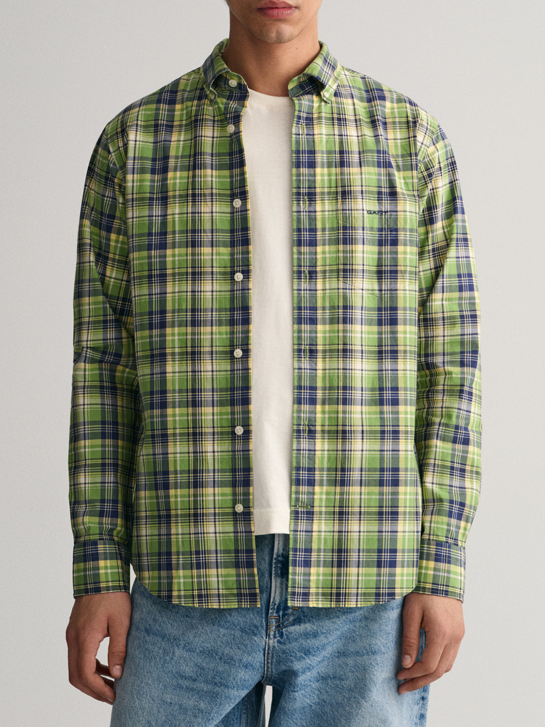 Gant Green Fashion Checked Regular Fit Shirt