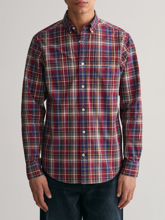 Gant Red Fashion Checked Regular Fit Shirt