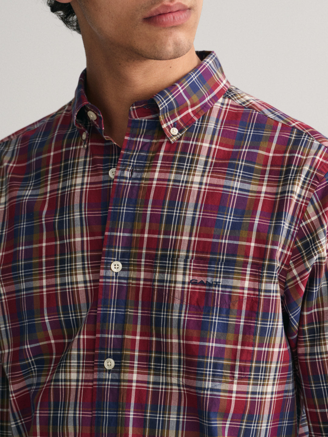 Gant Red Fashion Checked Regular Fit Shirt