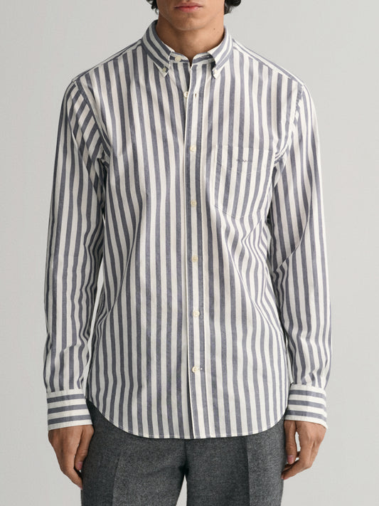 Gant Blue Fashion Striped Regular Fit Shirt