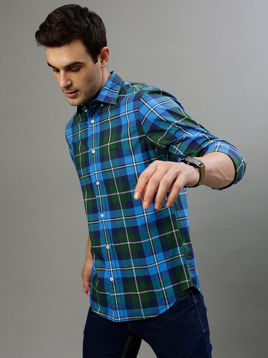 Gant Forest Green Fashion Checked Regular Fit Shirt