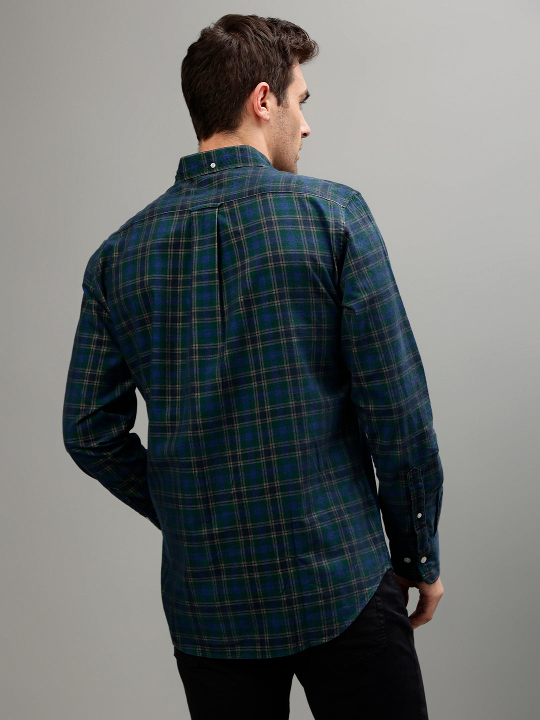 Gant Forest Green Fashion Checked Regular Fit Shirt