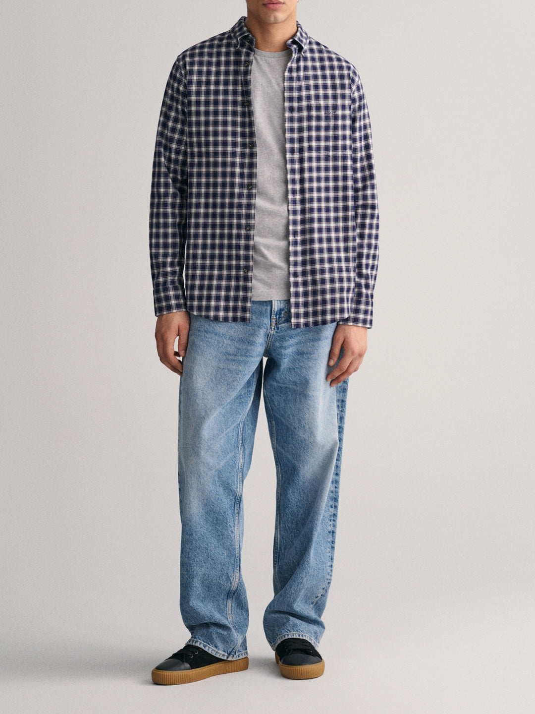 Gant Blue Fashion Checked Regular Fit Shirt