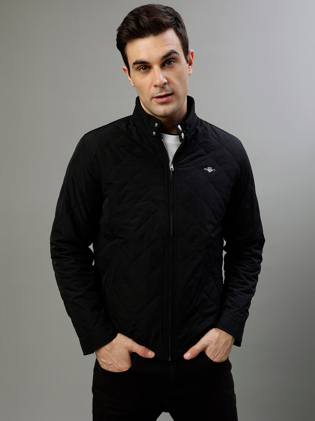 High Neck Quilted Jacket | LBB