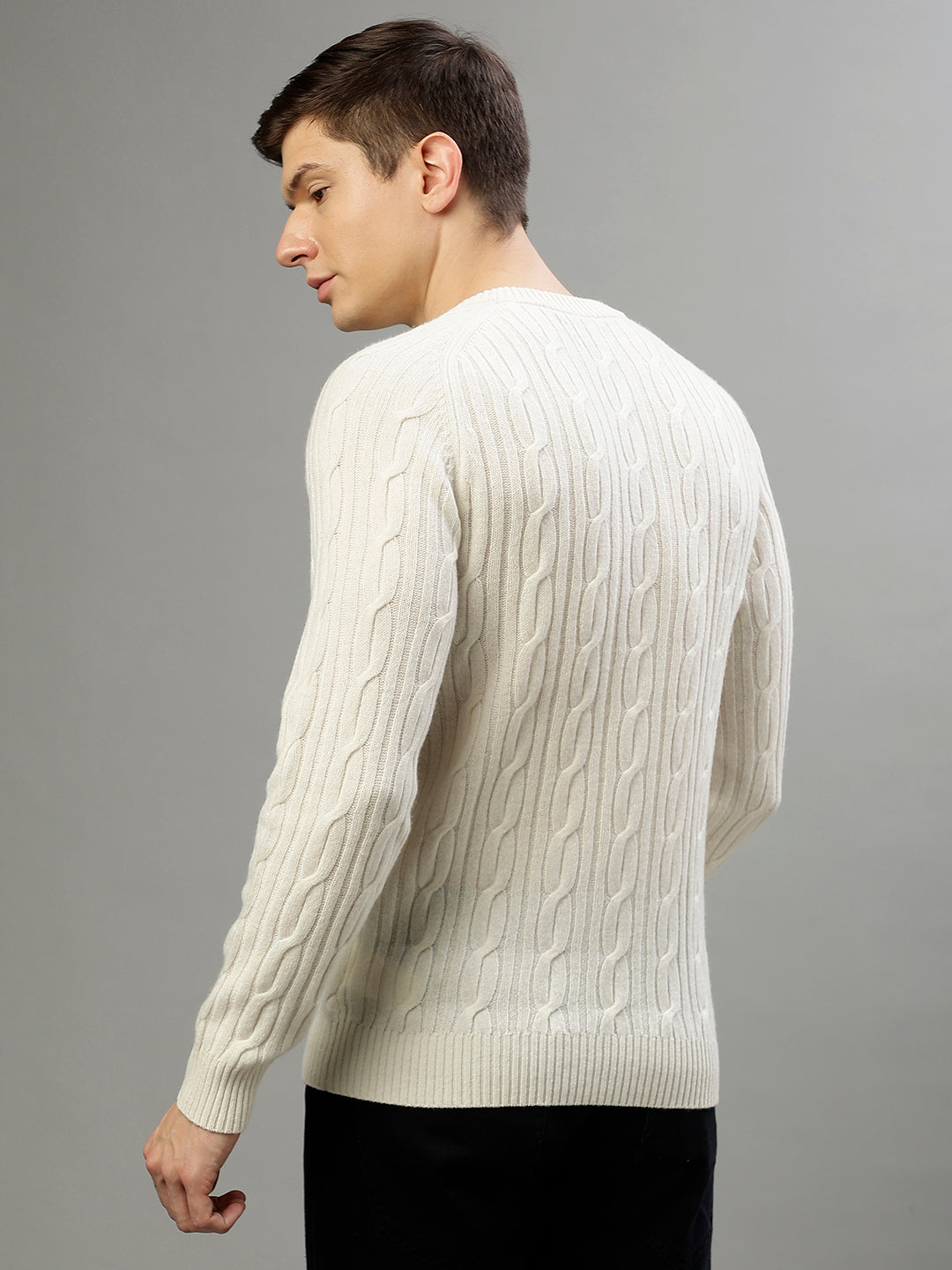 Gant Men Solid Round Neck Long Sleeves Sweater