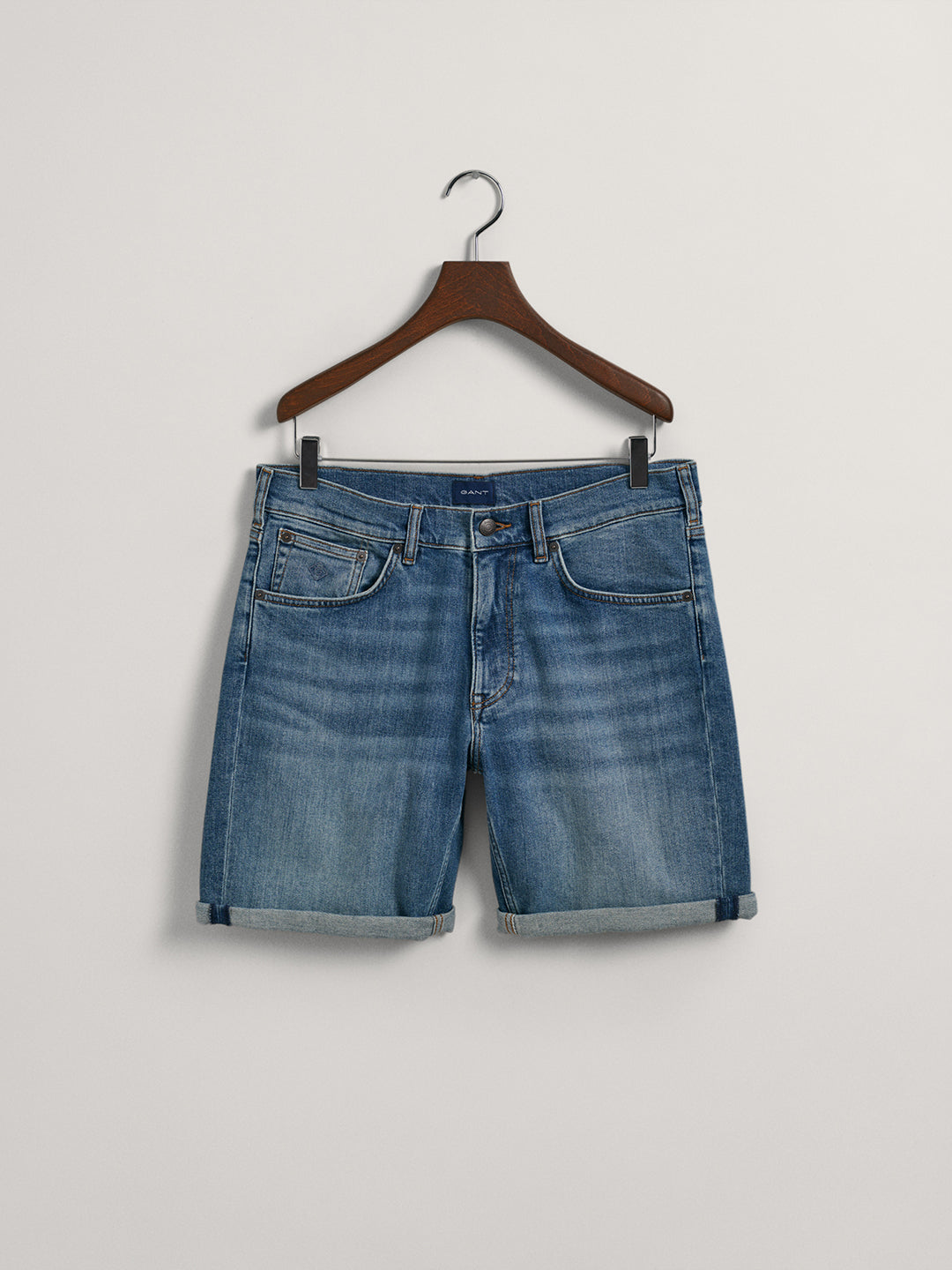 Mens denim shorts knee length best sale