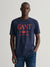 Gant Blue Retro Crest Logo Regular Fit T-Shirt