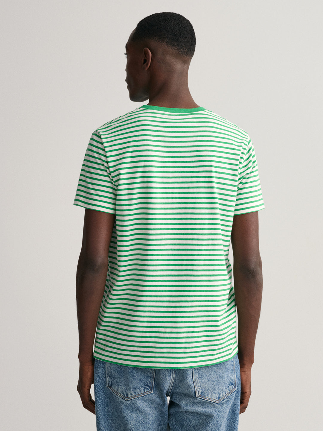 Gant Green Striped Regular Fit T-Shirt