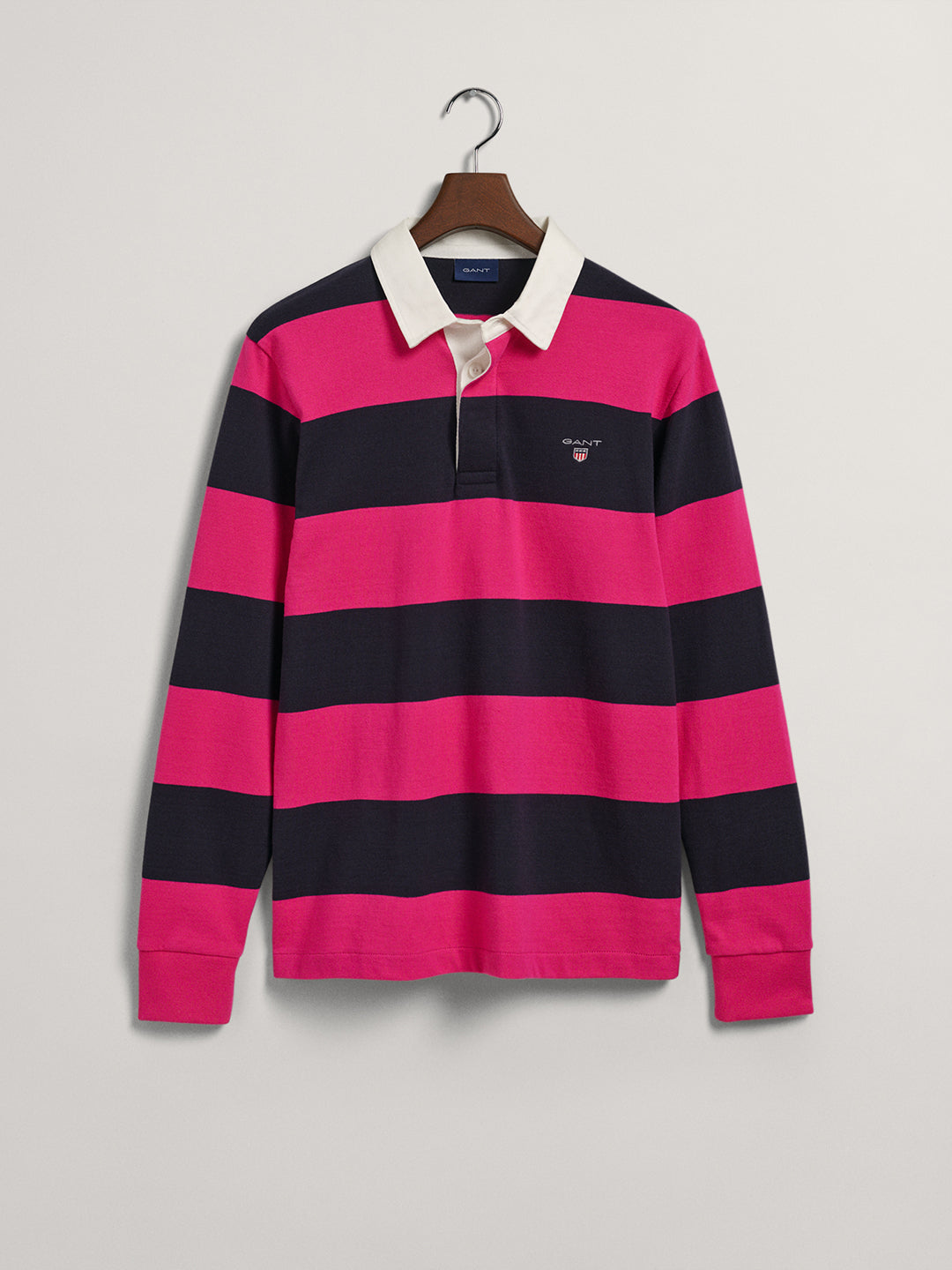 Gant Pink Striped Regular Fit Polo T-Shirt