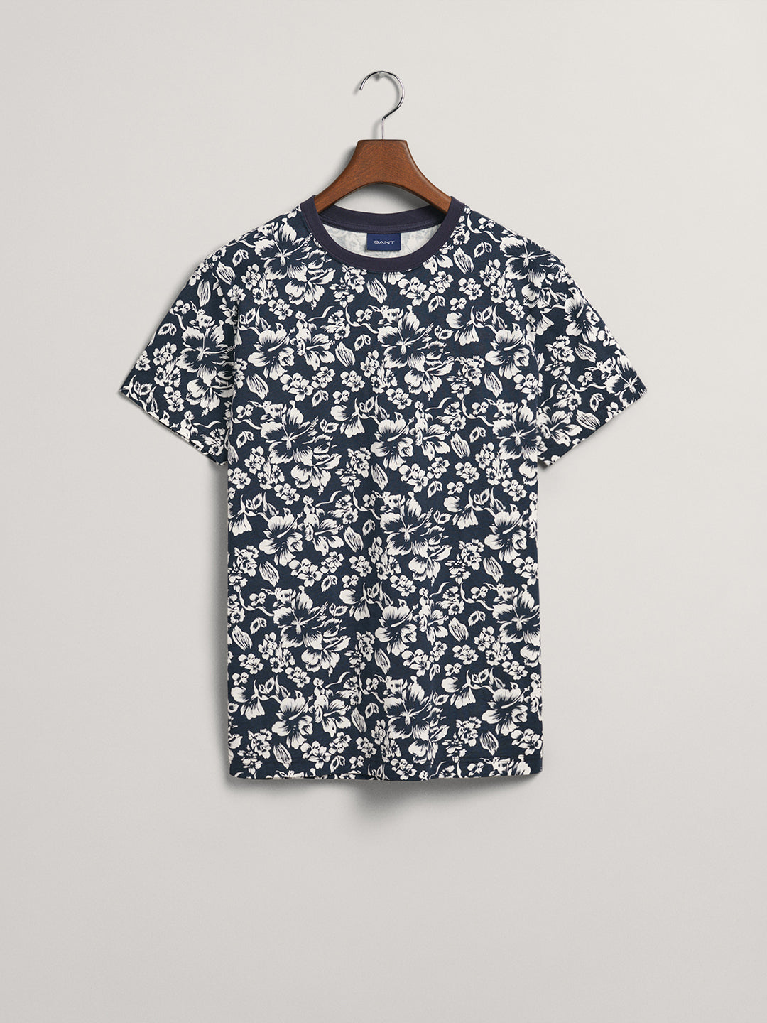 Gant Blue Floral Print Regular Fit T-Shirt