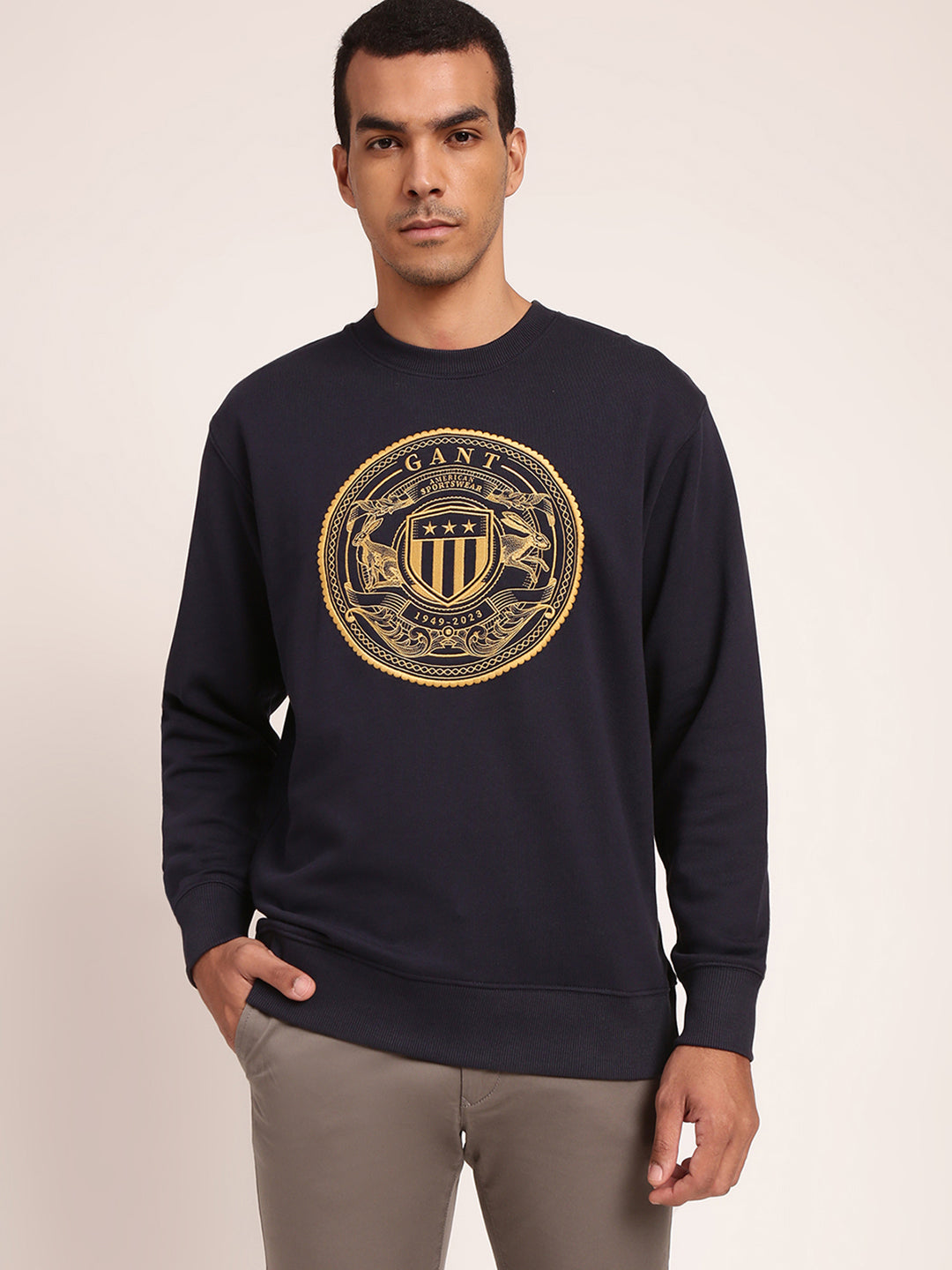 Gant Men Blue Printed Sweatshirt