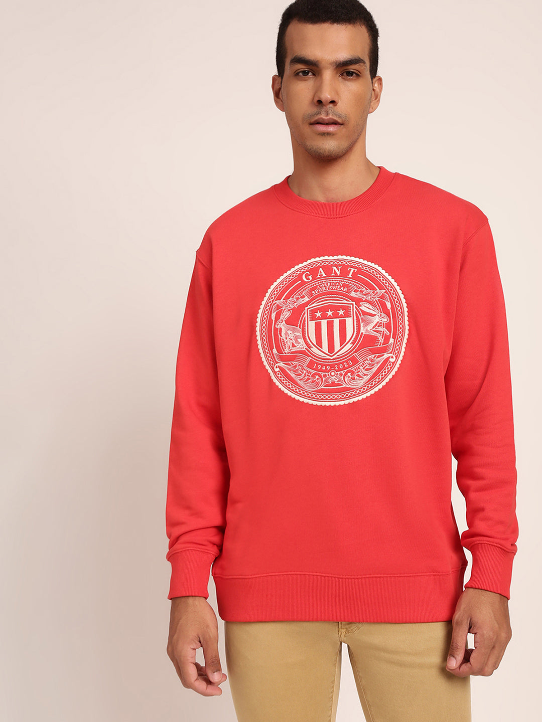 Gant Men Red Printed Sweatshirt