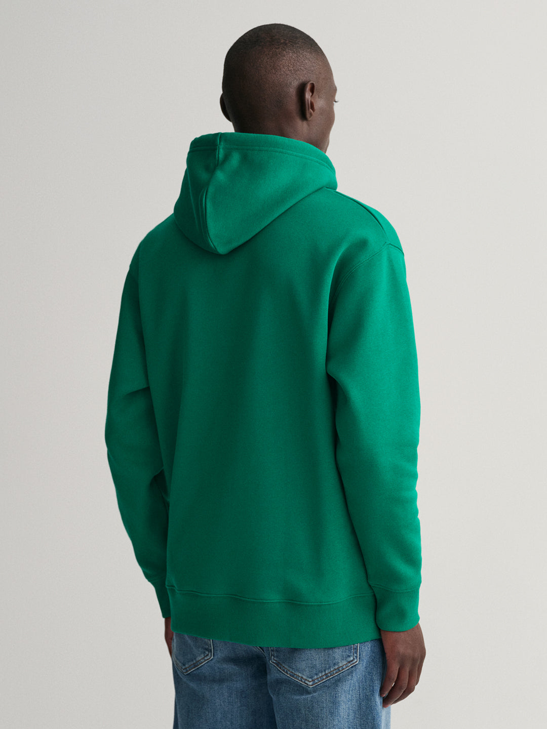 Gant Men Green Printed Hooded Sweatshirt