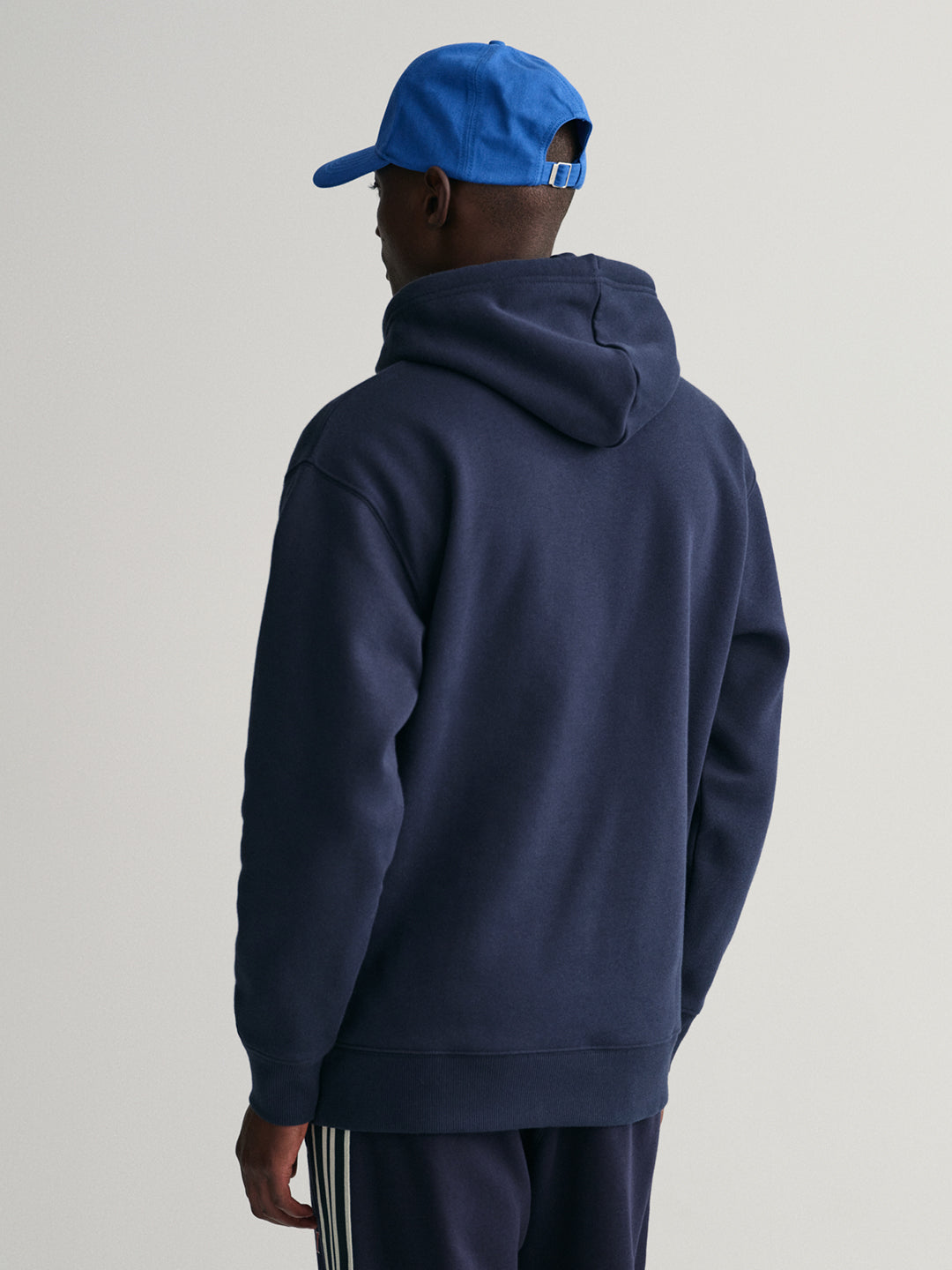 Gant Men Blue Printed Hooded Sweatshirt