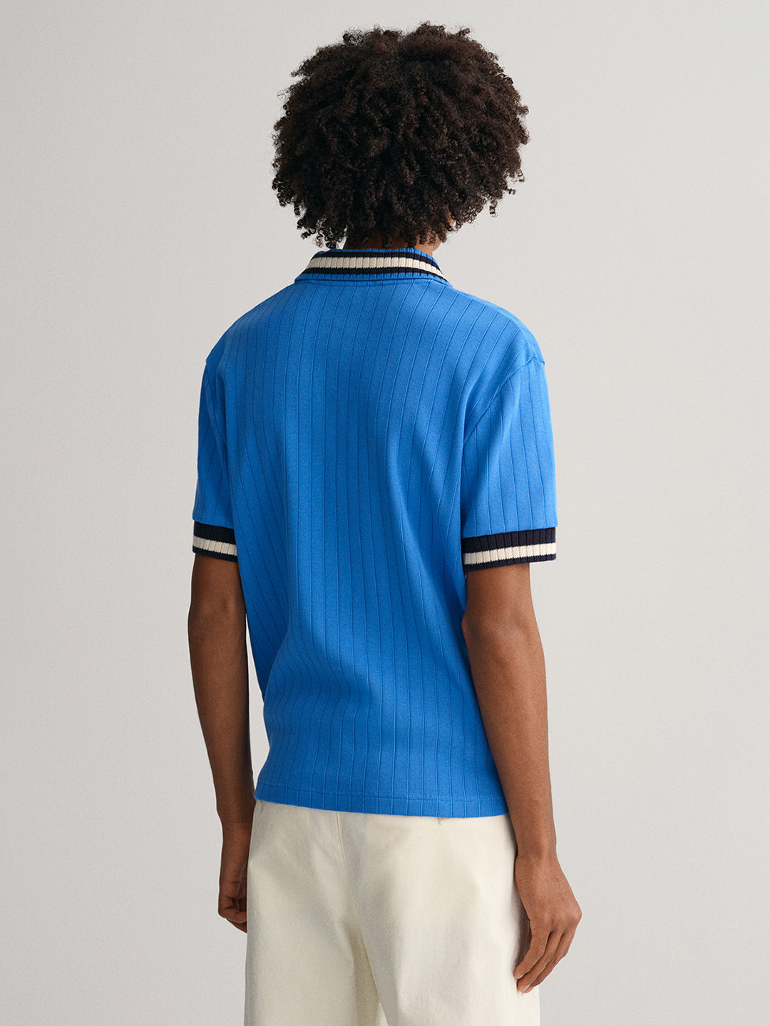 Gant Blue Dropped Needle Comfort Fit Pique Polo T-Shirt