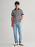 Gant Blue Striped Regular Fit Pique Polo T-Shirt