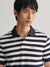 Gant Blue Striped Regular Fit Pique Polo T-Shirt