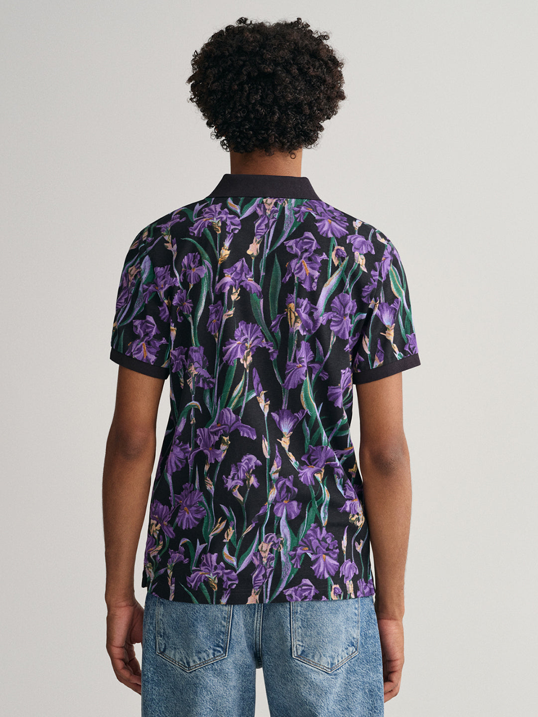 Gant Multi Iris Floral Print Regular Fit Pique Polo T-Shirt