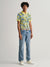 Gant Multi Iris Floral Print Regular Fit Pique Polo T-Shirt