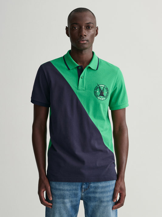 Gant Multi Sail Diagonal Regular Fit Pique Polo T-Shirt