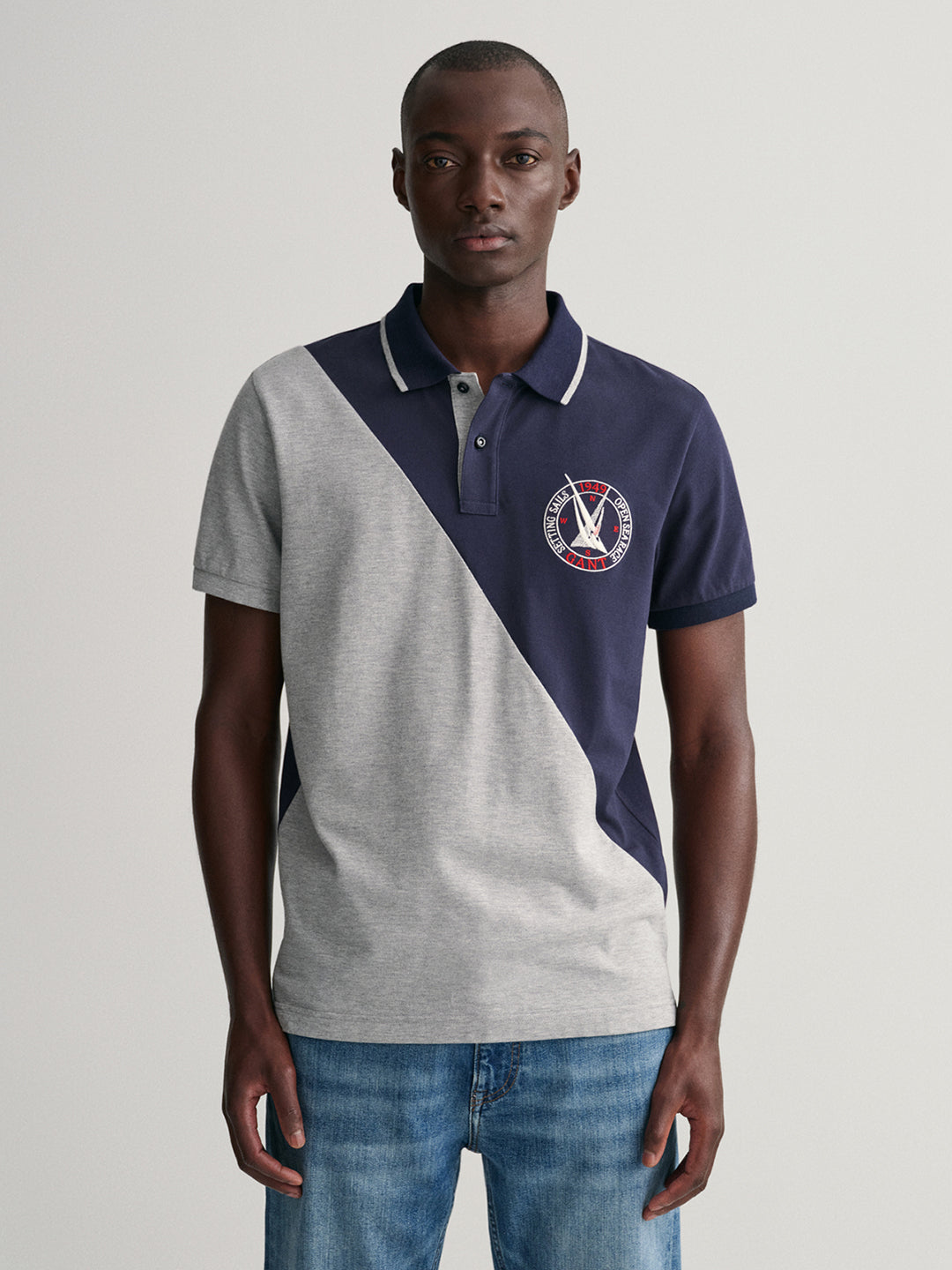 Gant Multi Sail Diagonal Regular Fit Pique Polo T-Shirt