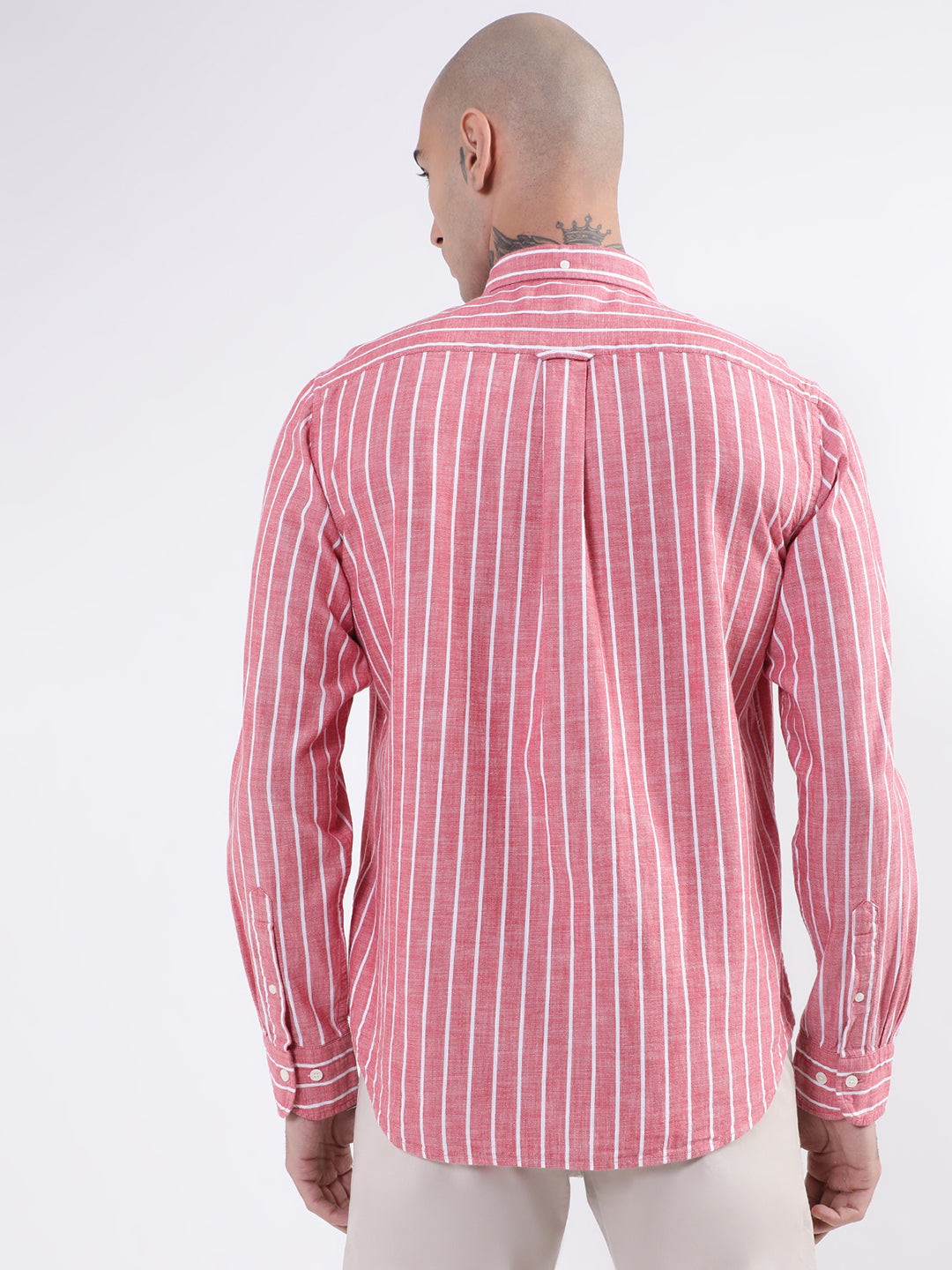 Gant Pink Striped Regular Fit Shirt