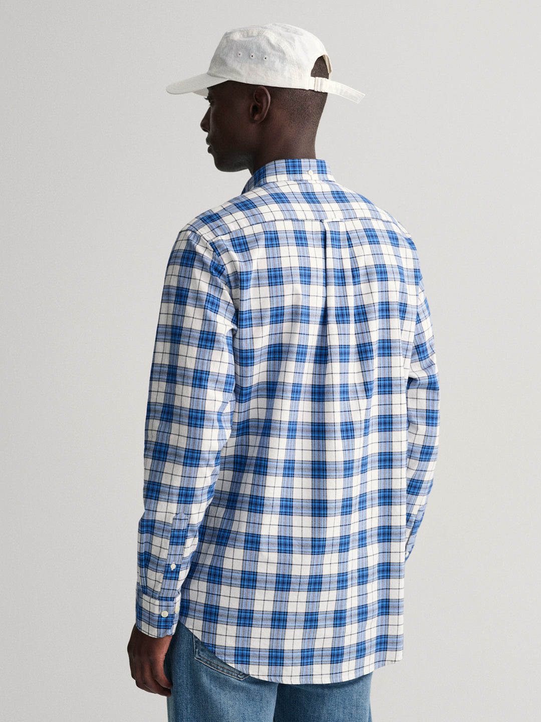 Gant Blue Oxford Checked Regular Fit Shirt